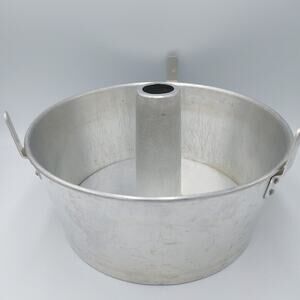 Vintage COMET Aluminum Tube Bunt Baking Pan Angel Food Cake Pan 10" Round 2‎ pc